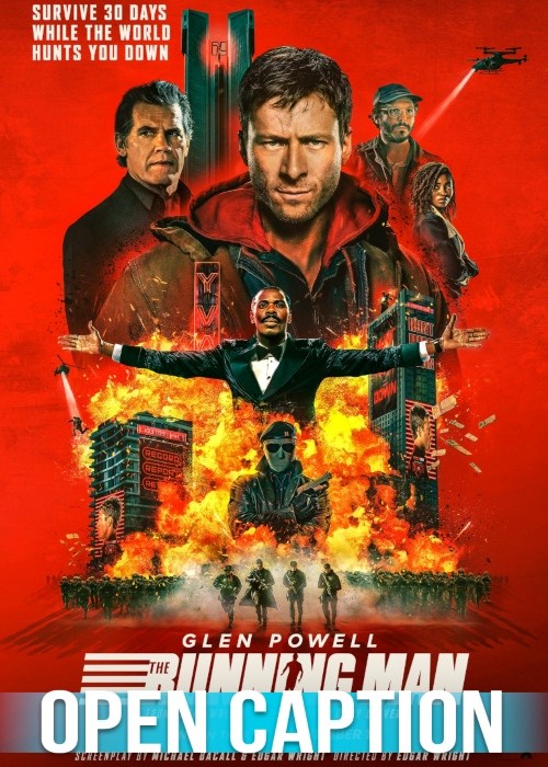 THE RUNNING MAN (OPEN CAPTION) poster